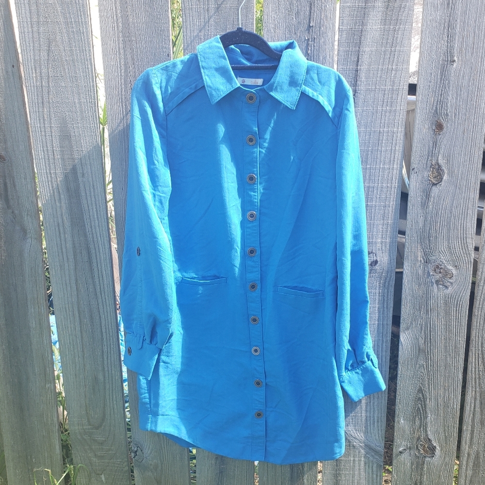 Blue Tulle/Anthropologie S Shirt Dress